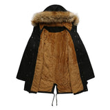 Winter Jacket Women Parka Fashion Long Coat Wool Liner Hooded Parkas Slim With Fur Collar Warm Snow Wear Padded