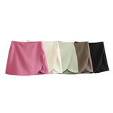 New Solid Color Fashion Style Short Style Four-Sided Bouncy Skirt
