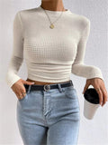 Spring And Summer Repair With Long-Sleeved Lattice Rounded Women's Folding