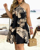 Zingj Wise Hot Style Summer Open Shoulder Hanging Neck Strap Loose Women's