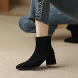 Zingj Ankle Boots Women 2023 Autumn And Winter New Martin Boots Female Korean Version Of Thick Heel Ankle Boots Heel Women's
