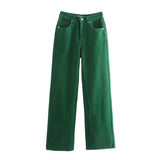 New Spring Style Is High-Waisted And Thin, Loose Straight Trousers, Casual Wide-Leg Pants