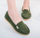 Zingj Version Of Women 2023 Spring And Autumn Shallow Mouth Bean Shoes Flat Heel Single Shoes Women A Foot Pedal Women's Shoes Lazy Shoes Large Size Shoes- Outfit