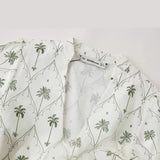 New V-Collar Belt Printed Dress