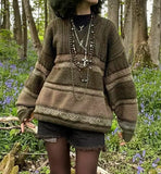 Fairygrunge Cozy Striped Downtown Sweater-Outfit
