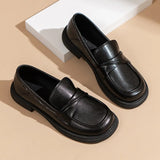 Zingj Size 42 Small Leather Shoes Female Niche Design Sense 2024 Spring / Summer New Soft Leather Flat Bottom Office Worker A Foot Pedal-Outfit