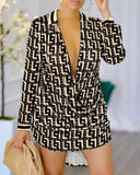 Zingj New Hot Style Sexy Fashion Print Long-Sleeved Shirt Women's