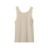Spring Leisure Basic Color V-Collar Rib