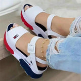 New Muffin Thick-Soled Sandals Women's Size 43 One-Word Buckle Fish Mouth Women's