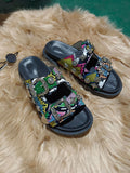 Zingj Size Slippers Female 2023 New Sweet Cool Belt Buckle Willow Nail Flat Slippers Wear Open Toe Word