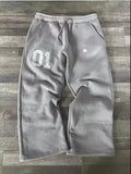 Alphabet Printed Trousers Loose Waistband Men's And Women's Fashion Brand