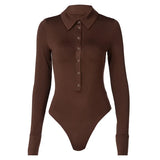 Zingj Autumn And Winter New Women's Sexy Button Collar Long-Sleeved