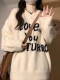 Printed Fuzzy Sweater- Outfit