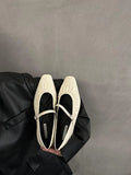 Zingj Silver French Spring And Autumn Small Single Shoes Women's 2024 New Hot Style With Skirt Mary Jane Evening