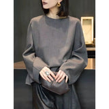 And Winter Women's Beads Knitwear 2025 New High-End Feel Super-Good-Looking Retro Lazy Wind Wearing Purple