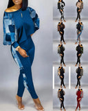 Independent Station Popular Style New Fashion Printing 2-Piece Suit Women's
