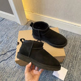Zingj Women's Fur Integrated Ankle Boots Winter 2024 New Thickened Warm Cotton Shoes Waterproof And Velvet Bread