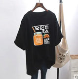 casual women's T-shirt Ulzzang streetwear Kawai fruit print T-shirt Korean shirt Harajuku short-sleeved camiseta
