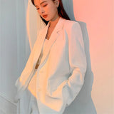 Zingj Suit Coat Female Senior Sense Spring And Autumn Thin Korean Version Loose Design Sense Small Long Sleeve Casual Small