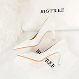 Zingj Fashion Simple Thin With Ultra High With Bright Paint Skin Shallow Mouth Tip