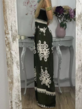 Contrasting Colors Printed Strapless Women Jumpersuit Elegant Off Shoulder Backless Wide Leg Jumersuits Lady