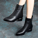 Zingj New Short Boots Women's Single Boots And Velvet Warm Martin Boots Autumn Winter Snow Boots Women's Mother