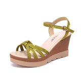 Heel Sandals Summer 2023 New Muffin Thick Bottom Waterproof Table With Frosted All Kinds Of Large Size Women's