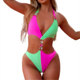 Zingj New Sexy Crystal Diamond Bikini Patchwork Women's Swimsuit Beach Vacation