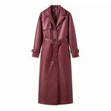 Women's ZA Autumn And Winter New Street Design Sense Retro Leather