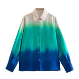 Spring Tie-Dye Printed Fashion Leisure Long-Sleeved