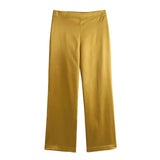 Early Spring, The New Gold Straight-Cut Suit Jacket 8753599 Vertical Trousers