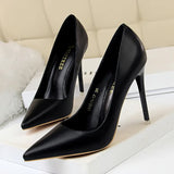 Zingj Korean Version Of Fashion Simple Women's Shoes Show Thin High Heels Fine Heel Super High Heel Shallow Mouth