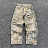 Sales 2024 Summer New Retro Leisure Twigs Camouflage Trousers Wash To Make Old Work