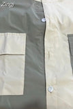 Women Shirts Short Sleeve Patchwork Pockets Summer Fresh Leisure Students Preppy-style Vintage Loose Harajuku Simple