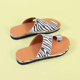Large-Size Toe Sandals Flat-Soled Solid-Color Sandals Women's Thick Soles Women's Sandals Direct