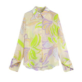 Spring Printed Shirt 2624138 Printed Wide-Leg Trousers 2775156