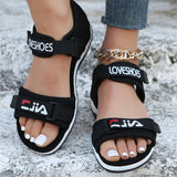 Spring And Summer New Women's Shoes Women's Sandals Sports Wind One-字 Type Dew Magic Sticker Cool