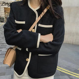 Women Basic Vintage Casual All-match College Pockets Overcoats Designer Prevalent Ins Spring Fall Straight Trendy