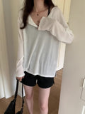 Version Of Loose Casual Long-Sleeved Sweater Women's Autumn New Solid Color Lazy Style All-Inclusive