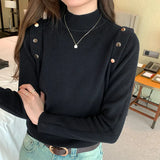 Sweater Women's Bottom Sweater Autumn And Winter New Fashionable And Fashionable Black Sweater With Warm And Slim