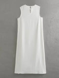 Zingj New Women's Sleeveless Slit Women's Dress Hair