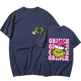 High Street Style Trend Summer Lovers Wear Green Printed Round-Neck Short-Sleeved Shirt T-Shirt