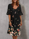Floral Dresses Summer Vintage Sundress Female Beach Dress Half Sleeve Polka Dot Striped Women Boho Sexy Dress