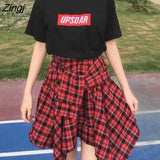 Skirts Women Irregular Korean Style Bandage Leisure Popular Summer College Students Retro Ulzzang Teens Girls Elastic