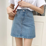 Fashion Jeans Woman Harajuku Skirts Bodycon High Waist Skirt Denim Black Mini Skirt Y2K Jeans Skirt Women Clothes