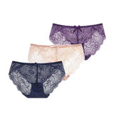 Sexy Lace Underwear Women Transparent Low Waist Panties Cotton Crotch Briefs for Girls Breathable Seamless