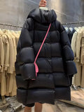 High Luxury Big 90 White Duck Down Down Jacket Women's Long 2024 Fashion Extremely Cold And Thick Puffs Warm Loose Coat-Outfit