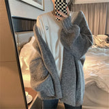 Zingj Dong New Style Korean Edition Loose V Gets Knit Cardigan Female Languid Lazy Wind Restore Ancient Ways Versatile Show Thin Sweater Coat