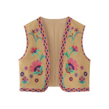 New Simple Embroidered Cardigan Vest