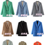 And Summer 2024 New Simple Loose Double-Breasted Suit Jacket New Suit For Women In Spring And